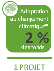Adaptation et resilience au climat : 2 % des fonds en 1 projet